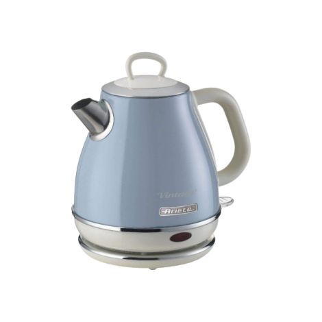 Bouilloire électrique sans fil 1L 1630W – Base pivotante 360° – Arrêt automatique – Couleur bleu – Design vintage – Ariete (1/5)