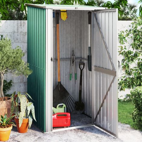 Abri de jardin Cabane de jardin - Vert 118,5x97x209,5 cm Acier galvanisé BV107043 - BonneVie (1/5)