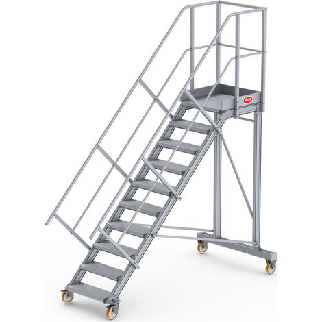Altrex Podesttreppe fahrbar 45° 10 Stufen
