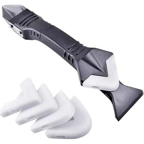 1 Kit Outils Démastiquage, Grattoir Angle Colle, Rénovation Fenêtres Éviers, Cuisines Salles de Bain (1/4)