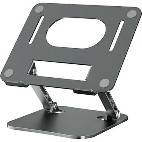 Verstellbarer Ständer aus Aluminiumlegierung für Tablets und Laptops bis zu 17 Zoll, faltbar und tragbar, mit integriertem Kühlsystem (grau). (1/5)
