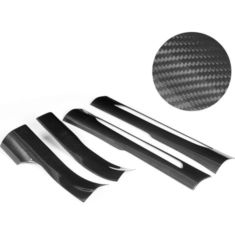 4 Plaques de Seuil de Porte Intérieur en Fibre de Carbone Sticker Auto Adhésif Compatible Porsche Macan 2014-2020 (1/5)