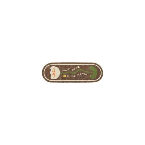 Petit tapis imitation cachemire en peluche, couverture canapé et chevet, brun – (1/2)