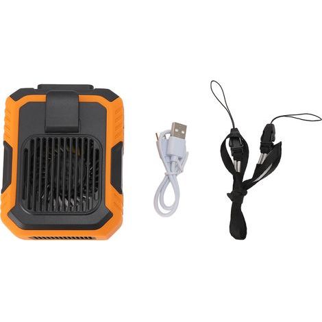 Rechargeable 3-speed belt fan with LED light and built-in 4000 mAh battery (1/5)