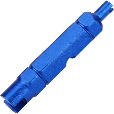 Outil de démontage de valve multifonction en aluminium bleu pour VTT (1/4)