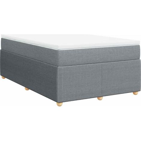 Maison Exclusive - Cama box spring con colchón tela gris claro 12 (1/5)