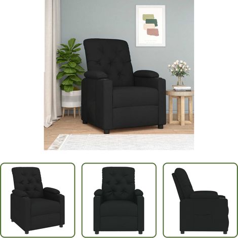 vidaXL Rückenlehne -  Relaxsessel Schwarz Stoff
