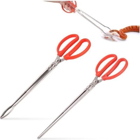 Pince à Nourriture Reptile - yd - 38cm - Acier Inoxydable - Ergonomique - 2pcs (1/4)