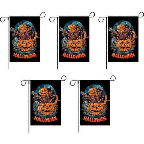 Drapeau de jardin numéro 2 pour décoration d'Halloween, décoration de cour et de jardin. (1/5)