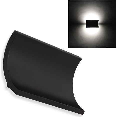Lámpara LED de exterior de 12 W, negra, superior/inferior, para fachadas  temperatura de color 4000 K - IP44 (1/5)