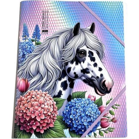 Cartella in plastica A4+ con elastico Cavallo
