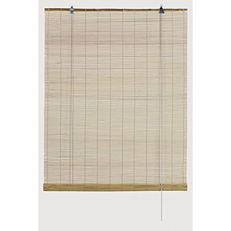 GARDINIA Tenda avvolgibile in Bambù, Montaggio a Soffitto o a Parete, Filtrante, Trasparente, Materiale di montaggio incl., 100 x 160 cm (LxH) (1/3)