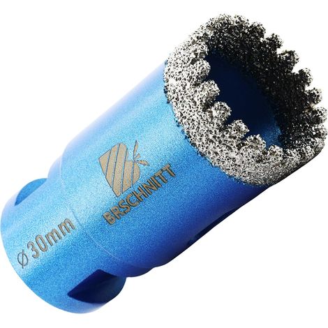 Foret diamanté pour carrelage - 30 mm - M14 - Scie cloche diamantée pour carrelage, porcelaine, céramique, marbre, granit - Pour meuleuse d'angle (1/5)