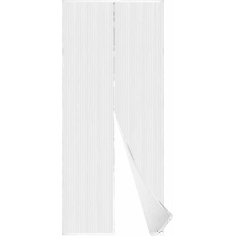 Magnetisches Fliegengitter für Tür, ultrafeines Netz, starke Magnete, komplettes Montageset, Kleber und Klettstreifen im Lieferumfang enthalten – 120 x 210 cm, weiß (1/5)