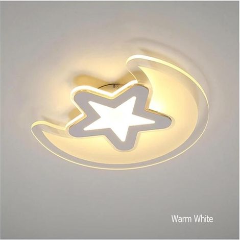 Plafonnier LED moderne pour chambre d'enfant, avec télécommande, blanc chaud, intensité réglable, idéal pour la chambre de bébé (1/5)