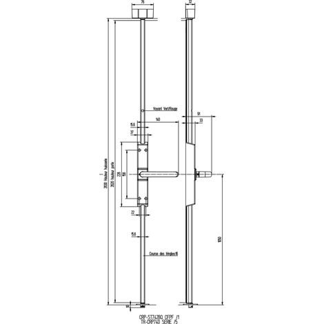 Vachette Crémone Pompier 742 in acciaio inox sicurezza robusta
