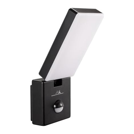 MACLEAN MCE516 LED APPLIQUE MURALE AVEC DÉTECTEUR DE MOUVEMENT PIR, ÉCLAIRAGE MURAL INTÉRIEUR ET EXTÉRIEUR, APPLIQUE MURALE, 10W