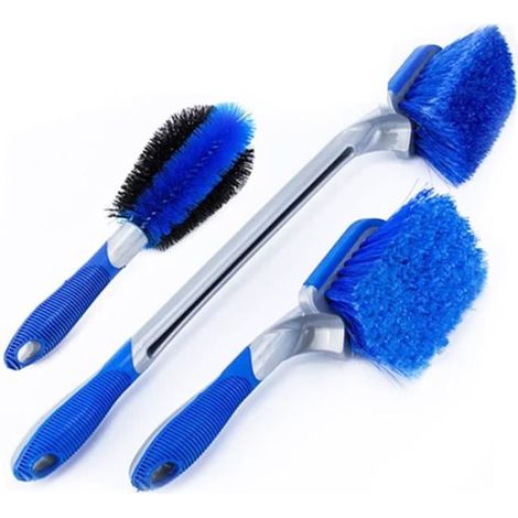 Set brosse de nettoyage voiture Polis pour roue Poli pour les jantes et les Brosse de lavage à main camio Balai de lavage nettoyage-Ywey (1/4)