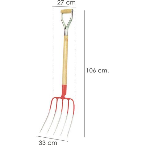 Fourche Maurer avec manche goupille 560 / 5 dents