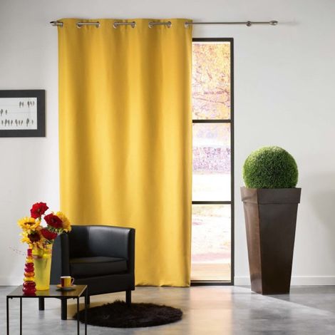 Rideau Occultant "Mezzo" 140x240cm Jaune (1/3)
