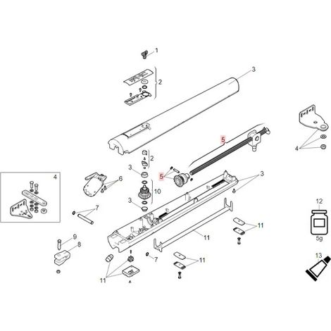 FAAC 63003355 Gruppo Madre Vite Senza Fine Per S418 HANDY Ricambio (1/3)