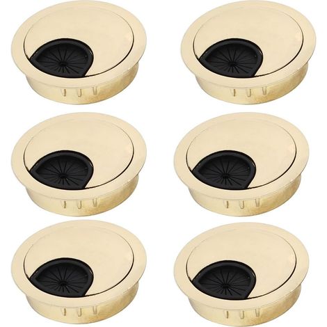 50mm zinc-k-legierung fil câble Lochabdeckungen ton or 6 pièces pour ordinateur siège de sécurité (1/3)