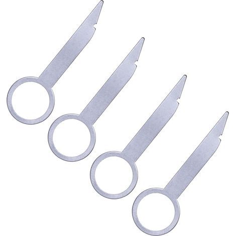 Outil d’Extraction Autoradio, Jeu de 4 Clés DIN de Dépose, Compatible Audi, VW Volkswagen, Mercedes-Benz, BMW, Broches de Retrait pour Autoradio OEM CD, Crochets d’Extraction Double DIN (1/5)