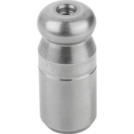 KIPP Aufnahmebolzen Innengewinde einseitig Gr. 1 M05 Form A mit Kugelansatz C20 A20 (1/4)