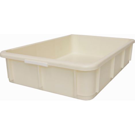 Caisses-palettes en polypropylène 600 x 400 x 125 mm – Capacité 20 litres – Gerbables – Résistantes à -10 °C/+80 °C – Certeo