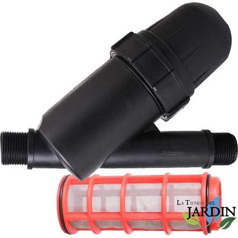 Filtre d'irrigation maille 3/4'' – Capacité de filtrage 120 Mesh – Grillage acier inoxydable – Filetage mâle pour tuyau 25 mm (1/4)