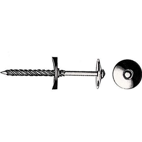cf 50 pz di chiodi zincati autofilettanti per copertura lamiera mm 60 chiodo (1/2)