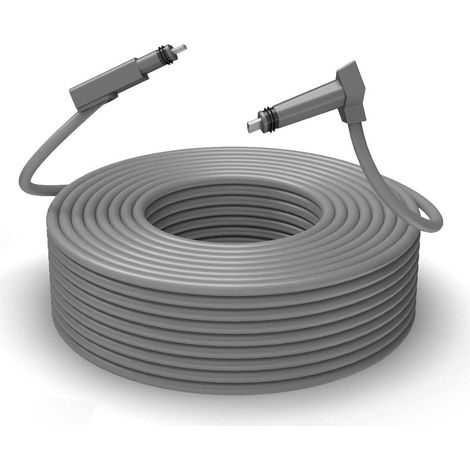 Câble d'extension pour Satellite rectangulaire V2, remplacement étanche avec embouts, 147,6 pieds, gris