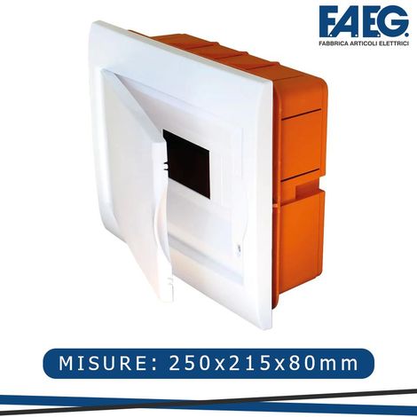 CENTRALINO DA INCASSO 8P BIANCO 250X215X80MM IP40 (1/2)