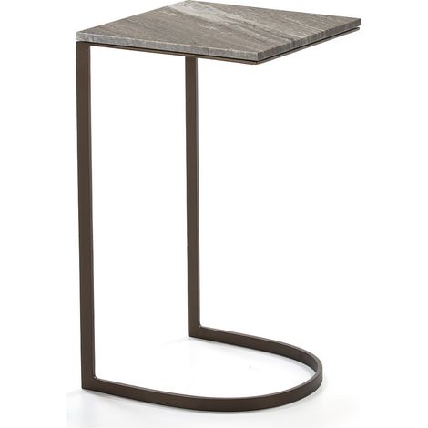 Beistelltisch 38X38X67 Marmor/Antikgoldenes Metall (1/3)