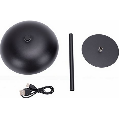 Lampada da tavolo da 3W con 3 temperature di colore, intensità regolabile in continuo, controllo touch, ricaricabile, design in metallo a forma di fungo, ideale per comodini, ristoranti o bar. Colore (1/5)