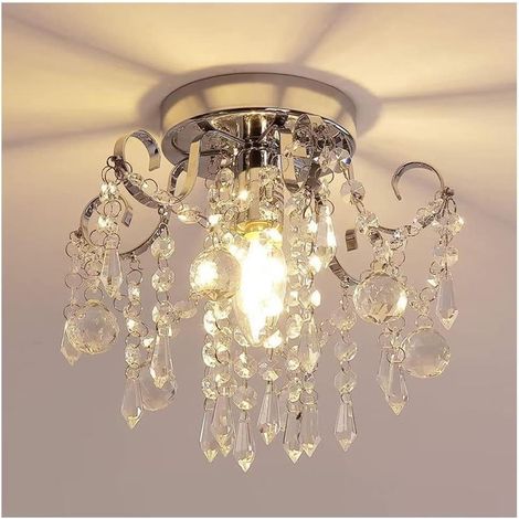 Plafonnier encastré moderne en mini cristal avec finition rouille pour cuisine, salle à manger, chambre (1/5)