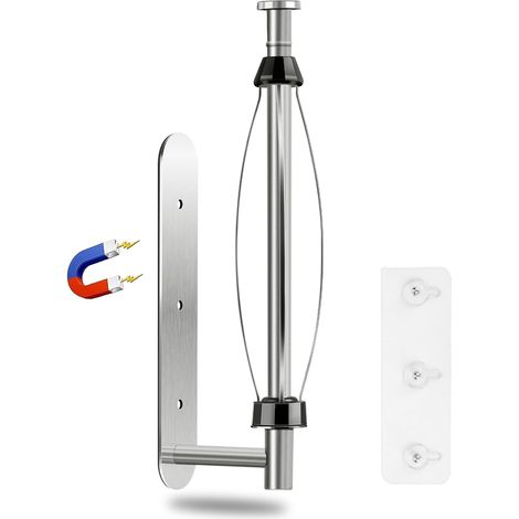 Porte-essuie-Tout magnétique, Support Mural à Une Main avec Support magnétique Solide et Auto-adhésif pour Cuisine, réfrigérateur, Camping-Cars, Grill Garage (Argent) (1/5)