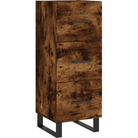 Aparador buffet cómoda mueble mueble de almacenaje organizador cocina salón salón 34,5 x 34 x 90 cm madera contrachapada marrón 020030893
