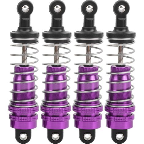 4 pièces Amortisseurs Chocs Suspension Accessoire Compatible WLtoys 144001 Voiture RC 1/14 Violet (1/5)