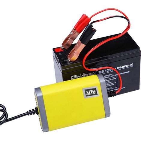 Chargeur de batterie de moto de voiture 12V 2A, entièrement automatique, maintien de puissance Intelligent, 3 étapes, acide au plomb, GEL AGM, affichage LED Intelligent (1/5)
