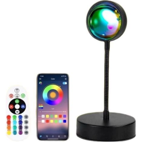 Sunset Projector,360°Rotating Rainbow Lights String,Great for Room Decor (1/5)