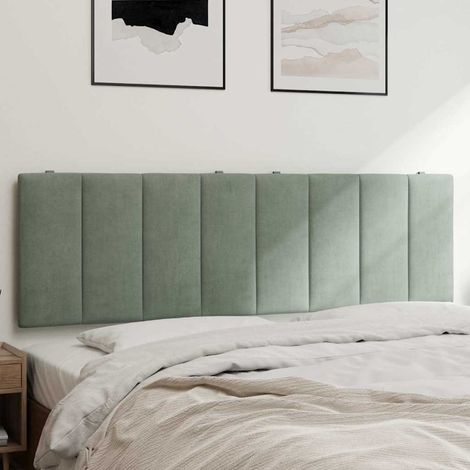 vidaXL Cuscino Testiera Hanko Grigio Chiaro 160 cm in Velluto