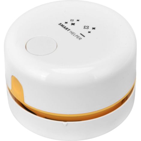 Mini-Akku-Tischstaubsauger, USB-aufladbar, 18650 600mAh Akku, weiß, mit integriertem Akku. (1/5)