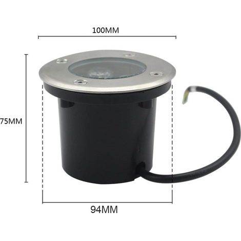 Spot led extérieur encastrable 4 PACK 3W IP65 Spot Encastrable Terrasse Rond 270 Lumen Lampe d'éclairage pour Jardin Chemin Cour Garage, 230V AC85-265V Blanc Chaud (1/4)