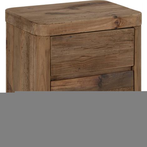 Table de chevet en pin recyclé au charme vieilli - naturel vieilli (1/5)