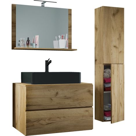 4 piezas lavabo muebles de baño Lendas 80 cm L 150x114x52 - VCM