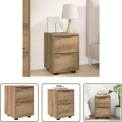 vidaXL Nachttisch Eiche - Nachttisch Artisan-Eiche 30,5 x 30 x 43 cm Holzwerkstoff (1/5)