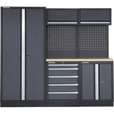 FEISTOS Werkstatteinrichtung  Werkzeugschrank Apollo 1  Anthrazit/Schwarz  2275x458x2000 mm