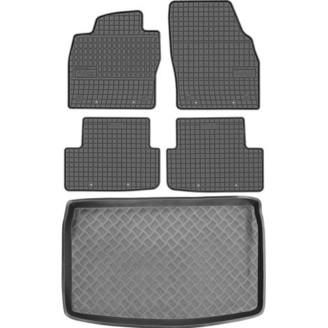 Set di tappetini in gomma per auto e tappetino per bagagliaio per Volkswagen Polo VI Hatchback dal 2017