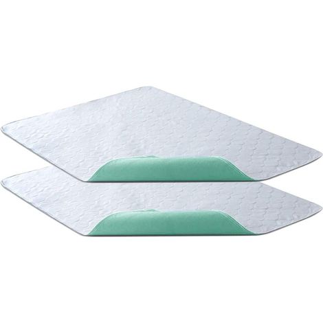 2 x Waterproof Mattress Protector 70 x 90 cm (Green) – Machine Washable, Multi-Layer (1/5)